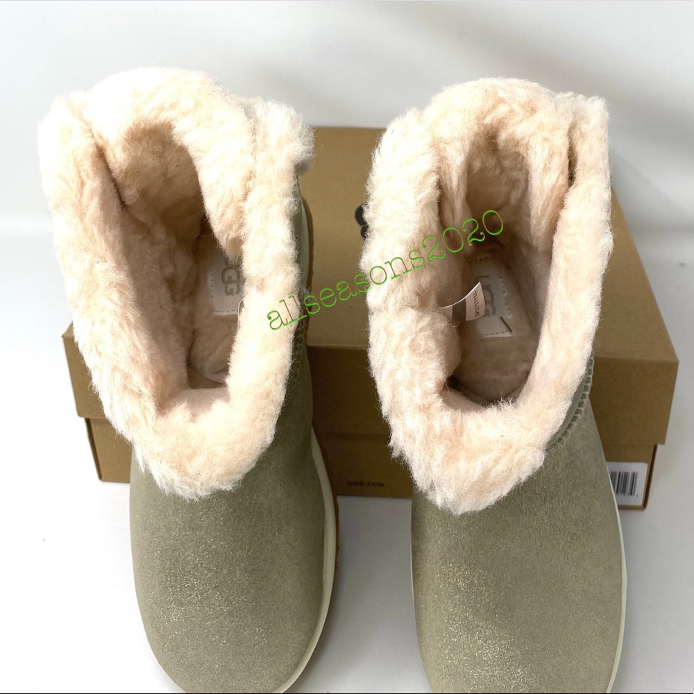 💥MEGA SALE!💥UGG  Women’s Boots Arielle Sparkle Boot Fur Gold Size 6 1112090 - Picture 7 of 11